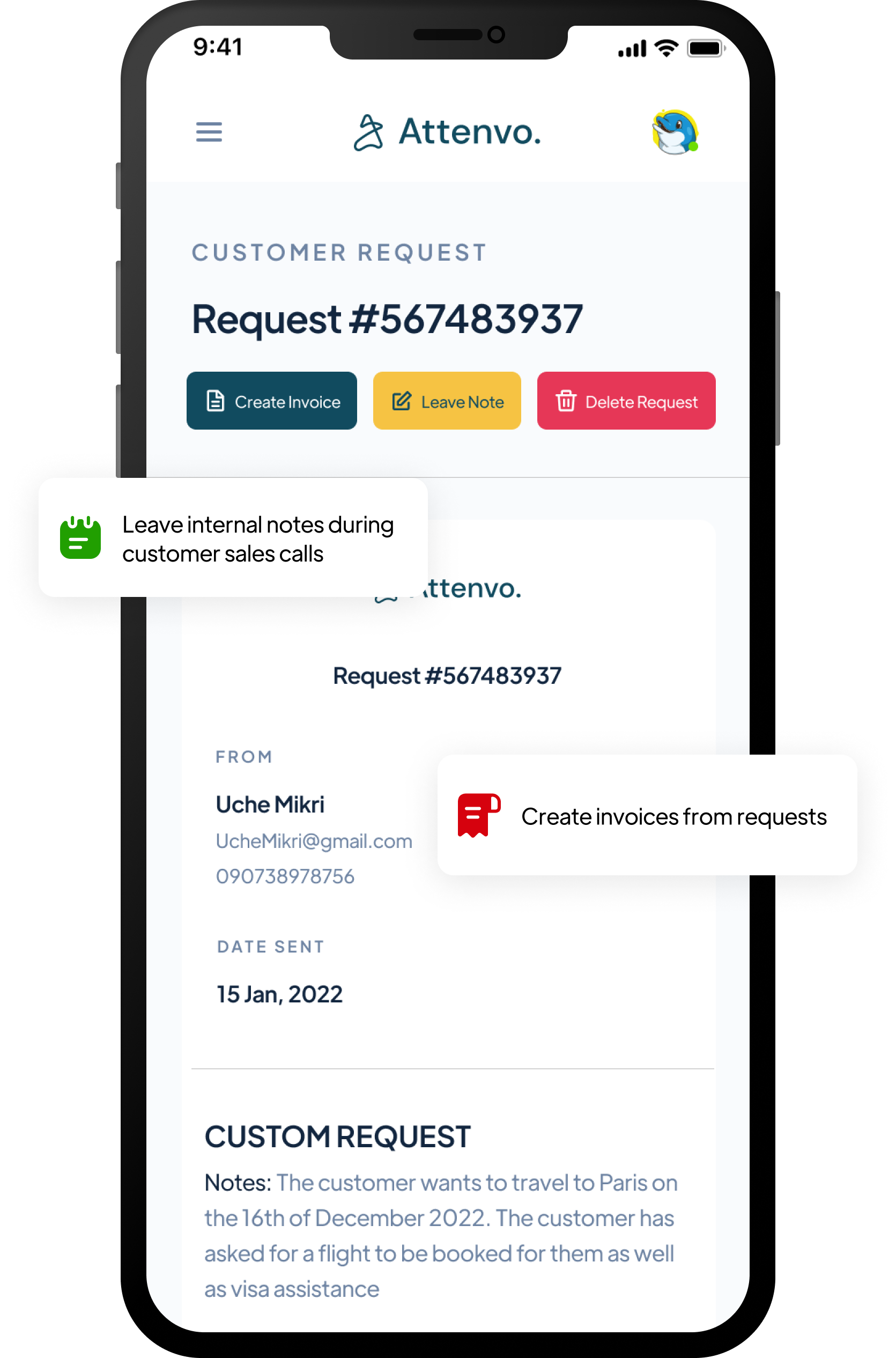 Attenvo travel CRM